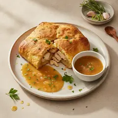 Rustichella di pollo in crosta di Pan Brioche