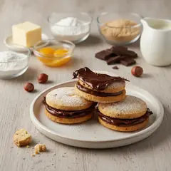 Sablè alle nocciole con sfoglia fondente