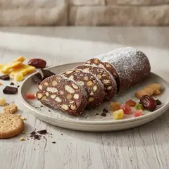 Salame di cioccolato ai frutti esotici