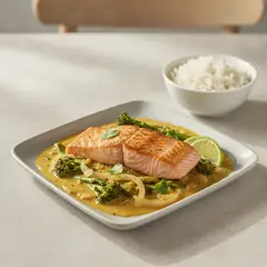 Salmone al curry e latte di cocco