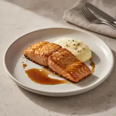 Salmone caramellato al miele