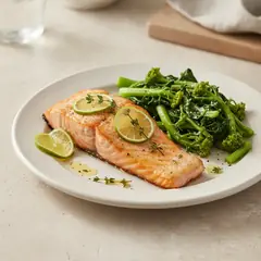 Salmone in padella con verdure
