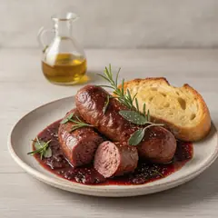 Salsicce al vino rosso