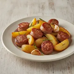 Salsiccia e patate in padella