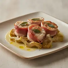 Saltimbocca di pesce spada con i carciofi