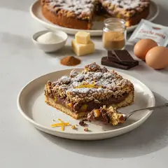 Sbriciolata al cioccolato e arancia