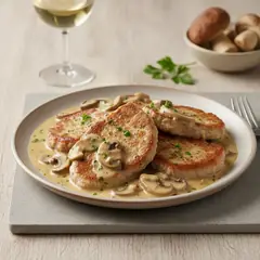 Scaloppine ai funghi cremose