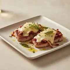 Scaloppine con taleggio e radicchio