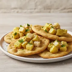 Schiacciate con insalata di patate all'Asiago