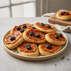 Schiacciate con nduja e olive nere infornate