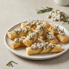 Sfoglie con battuto di lardo al rosmarino