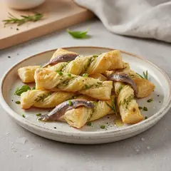 Sfoglie con burro aromatizzato e acciughe