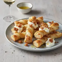 Sfoglie con luganega croccante e stracchino