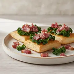 Sfoglie con speck e cavolo nero