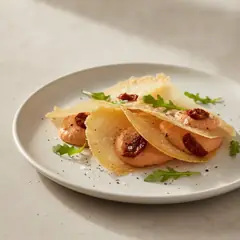 Sfoglie di Grana Padano con mousse ai pomodori secchi