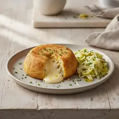Sformatino di patate con insalata di carciofi