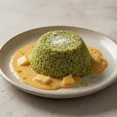 Sformato di couscous al pesto con salsa di taleggio