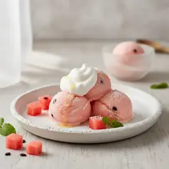 Sorbetto all'anguria con albumi