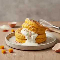 Soufflé alla zucca e paprika con crema di burrata