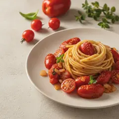 Spaghetti ai tre pomodori