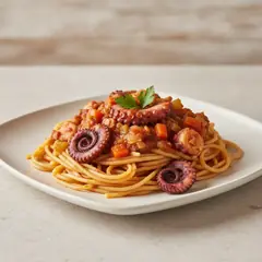 Spaghetti alla chitarra con ragù di polpo