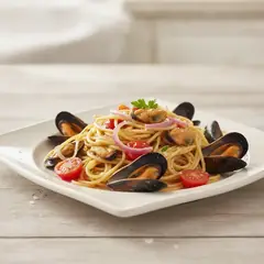 Spaghetti con cozze alla catalana