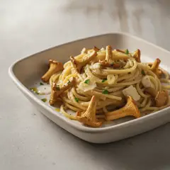 Spaghetti con funghi e taleggio