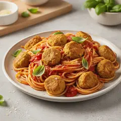 Spaghetti con le polpettine vegetariane