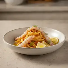Spaghetti con ricci di mare e canocchie marinate