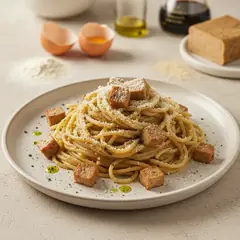 Spaghetti integrali al finto guanciale