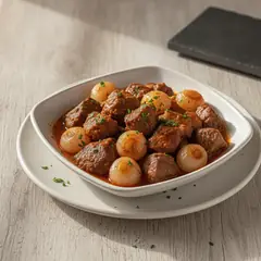 Spezzatino con cipolle borettane