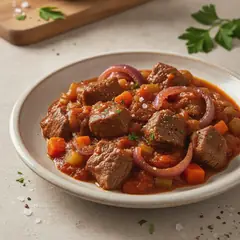 Spezzatino di carne con cipolle