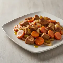 Spezzatino di seitan con verdure stufate