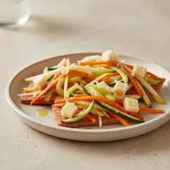 Spianatine con julienne di verdure e Asiago