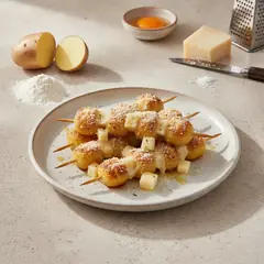 Spiedini di gnocchi gratinati