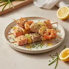 Spiedini di pesce al forno