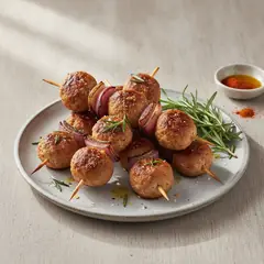Spiedini di polpette al rosmarino