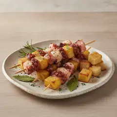 Spiedini di polpo e patate