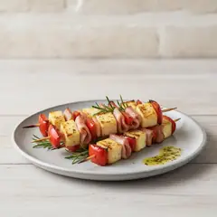 Spiedini di scamorza affumicata e pancetta