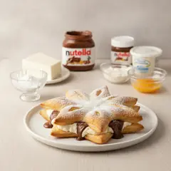 Stella di sfoglia, crema di mascarpone, ricotta e Nutella®