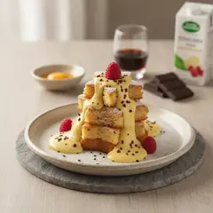 Stelle di pandoro con crema allo zabaione