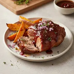 Stinco di maiale in salsa barbecue