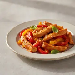 Straccetti di pollo ai peperoni