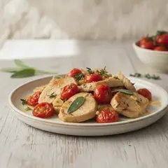 Straccetti di tacchino con pomodorini