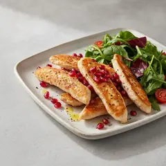 Strisce di pollo alla melagrana
