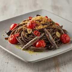 Stroncatura calabrese con pomodorini e alici
