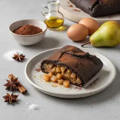 Strudel al cacao con pere e cannella