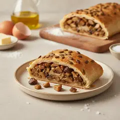 Strudel di castagne e funghi