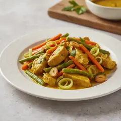 Tacchino al curry con verdure croccanti