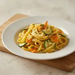 Tagliatelle con fiori di zucca